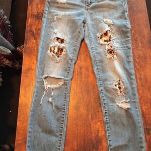 Judy Blue Medium Blue Ripped Skinny Jeans